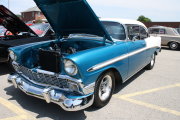 Blue and White 1956 Chevrolet Bel Air